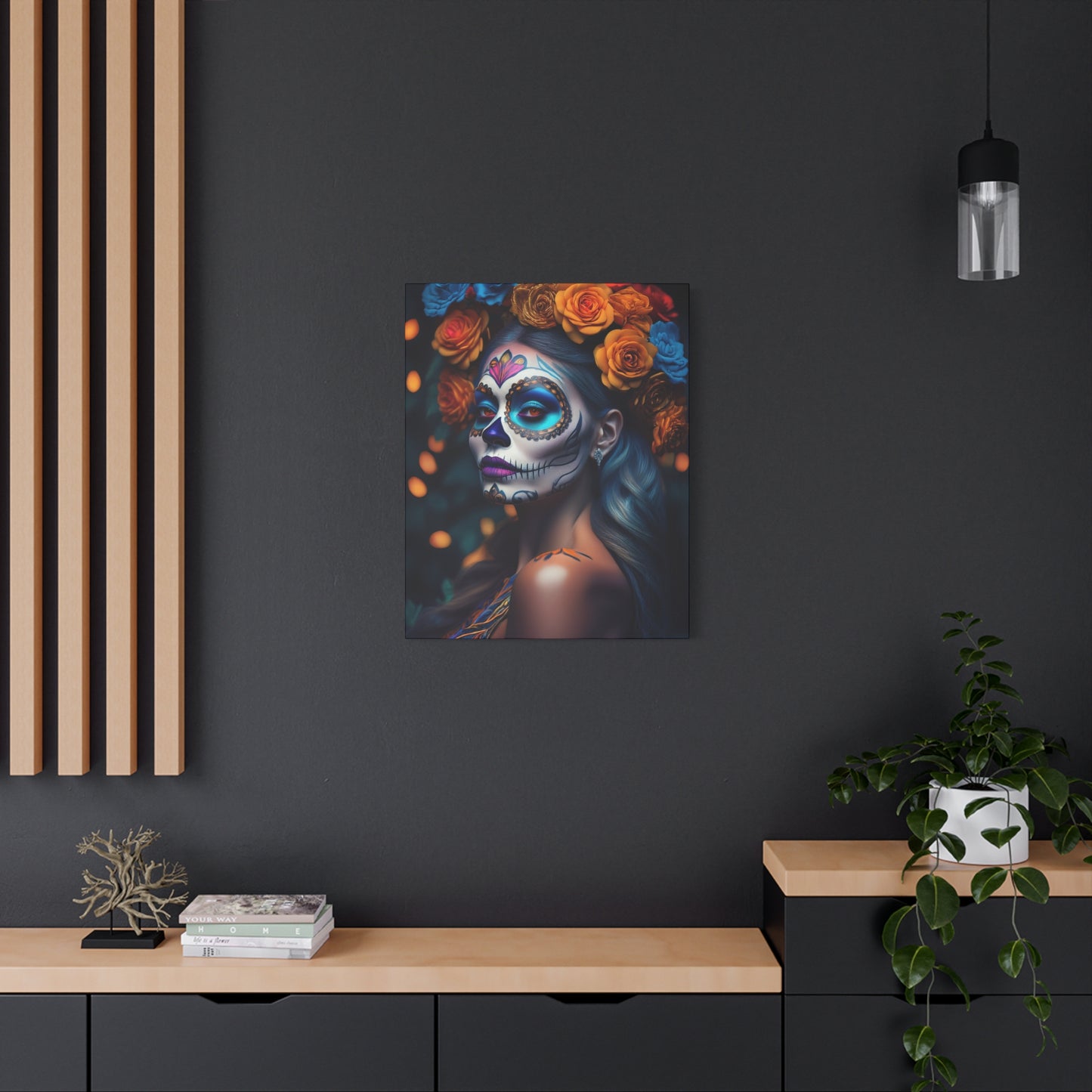 Dia de los Muertos Canvas Art | Day of the Dead - Stretched Matte Wall Decor 003