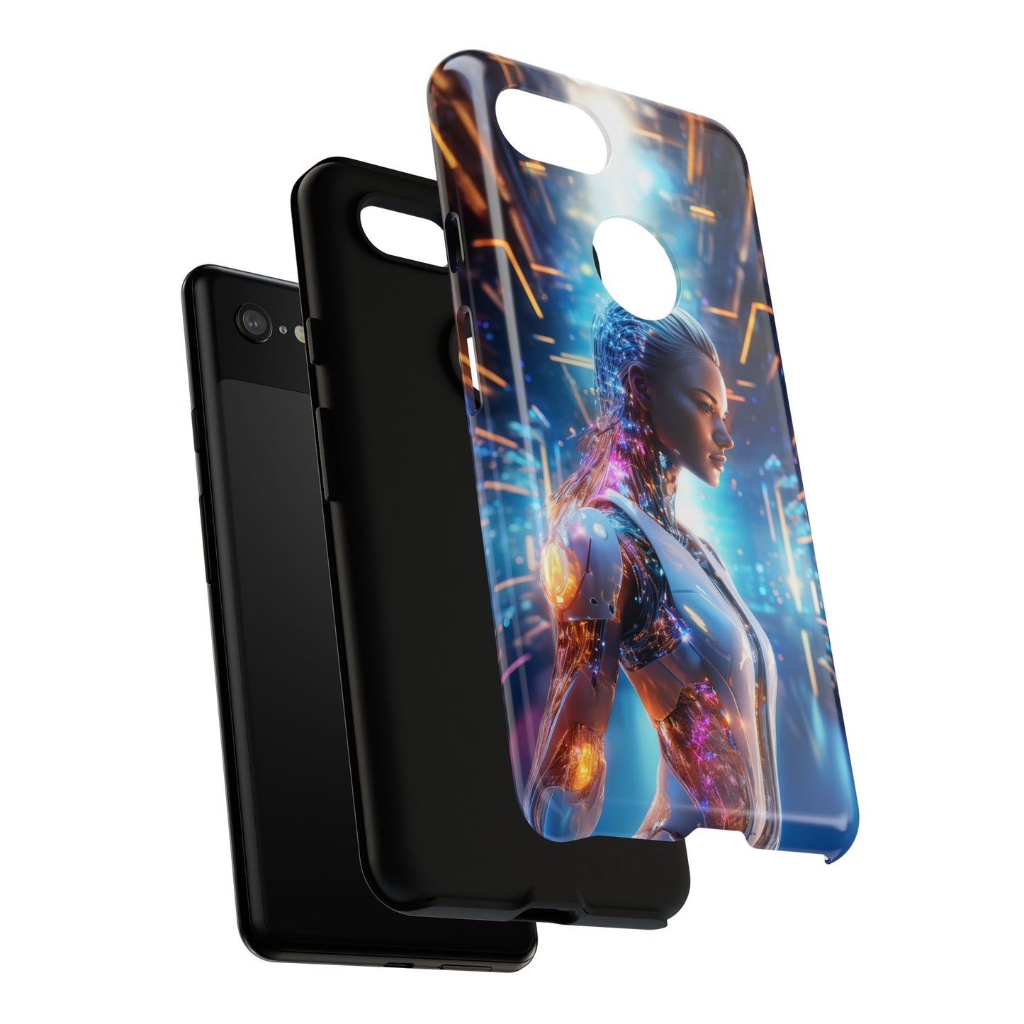 Futuristic Human Android Hybrid Cell Phone Case 008