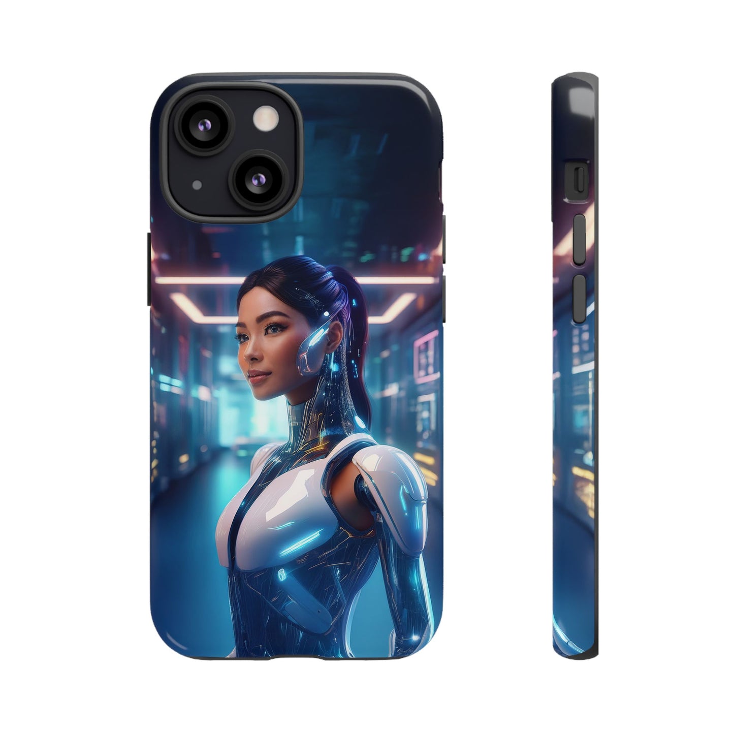 Futuristic Human Android Hybrid Cell Phone Case 005