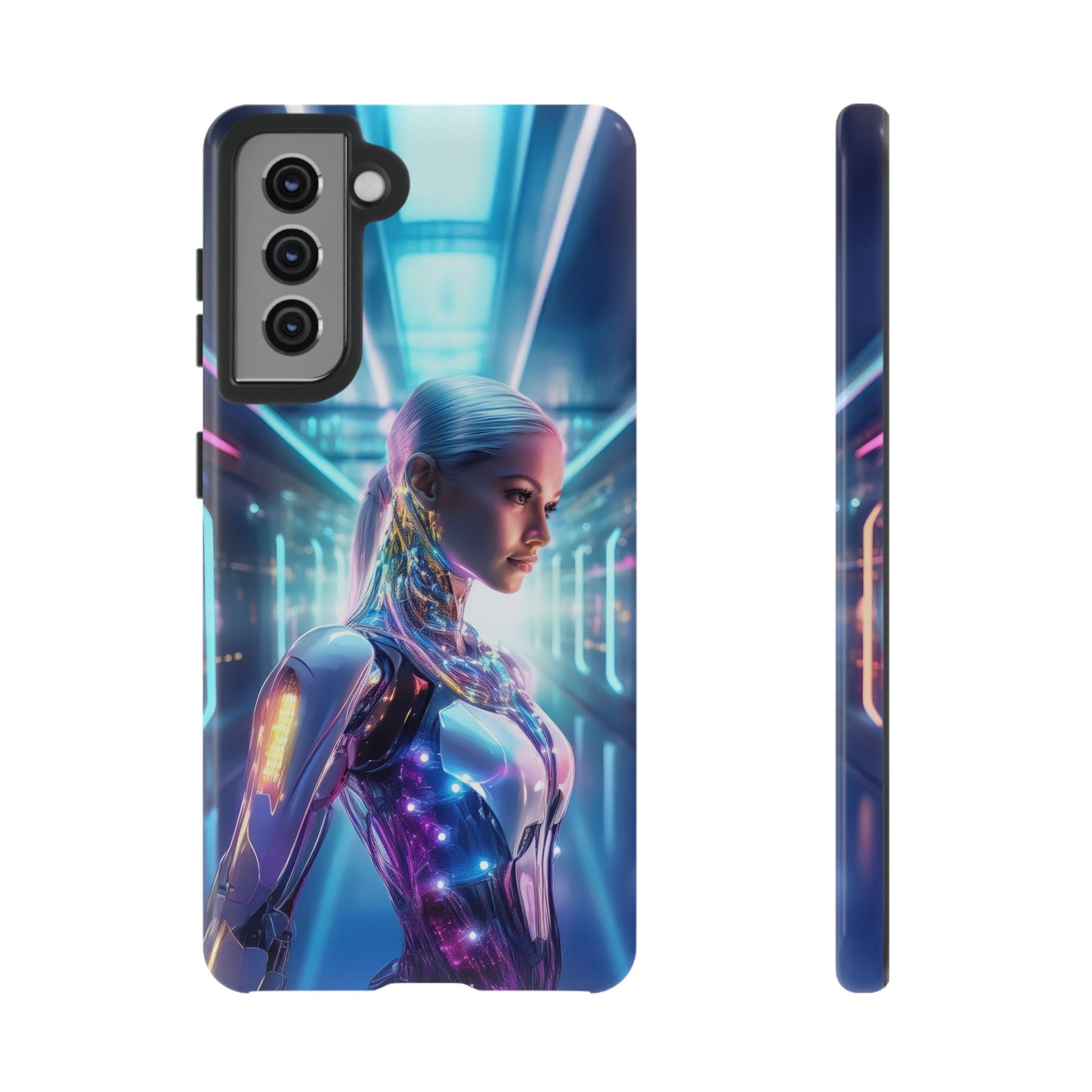 Futuristic Human Android Hybrid Cell Phone Case 015