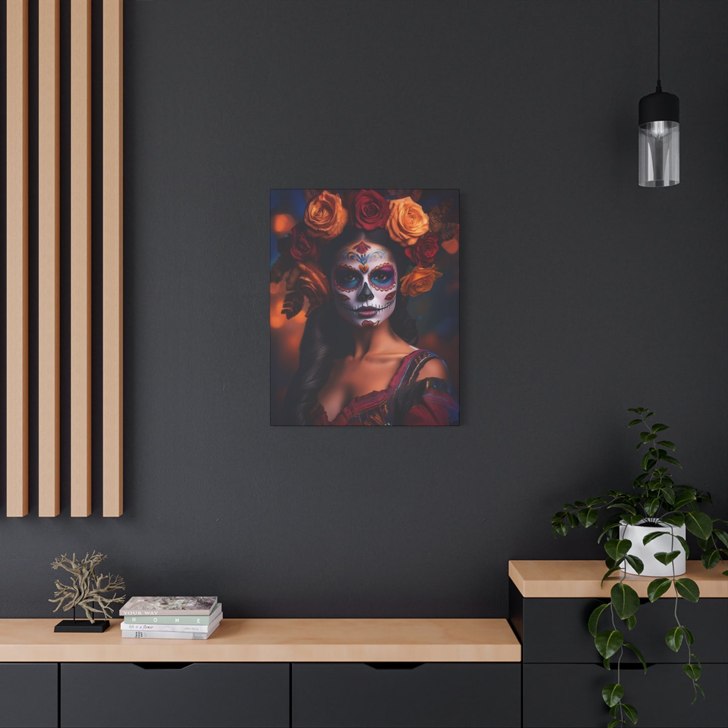 Dia de los Muertos Canvas Art | Day of the Dead - Stretched Matte Wall Decor 009