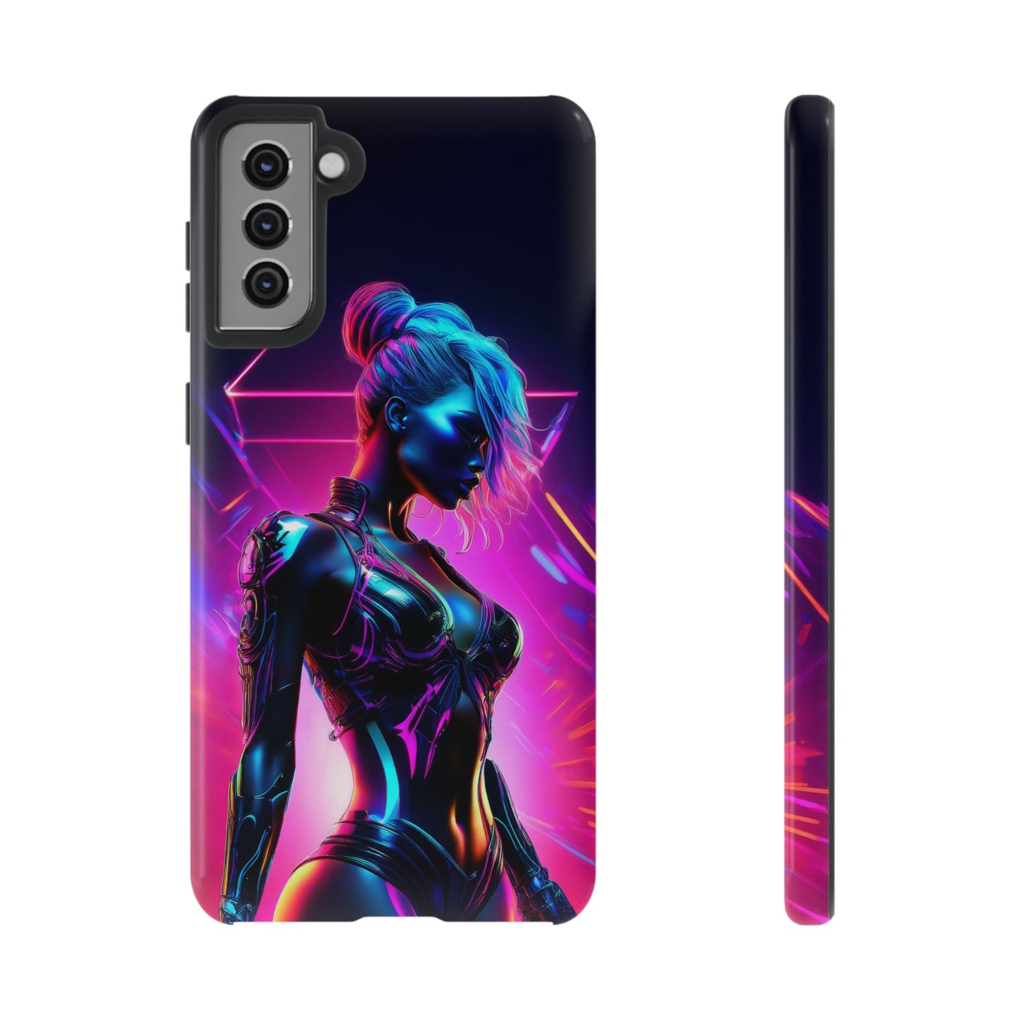 Futuristic Cyberpunk Female Cell Phone Case 017