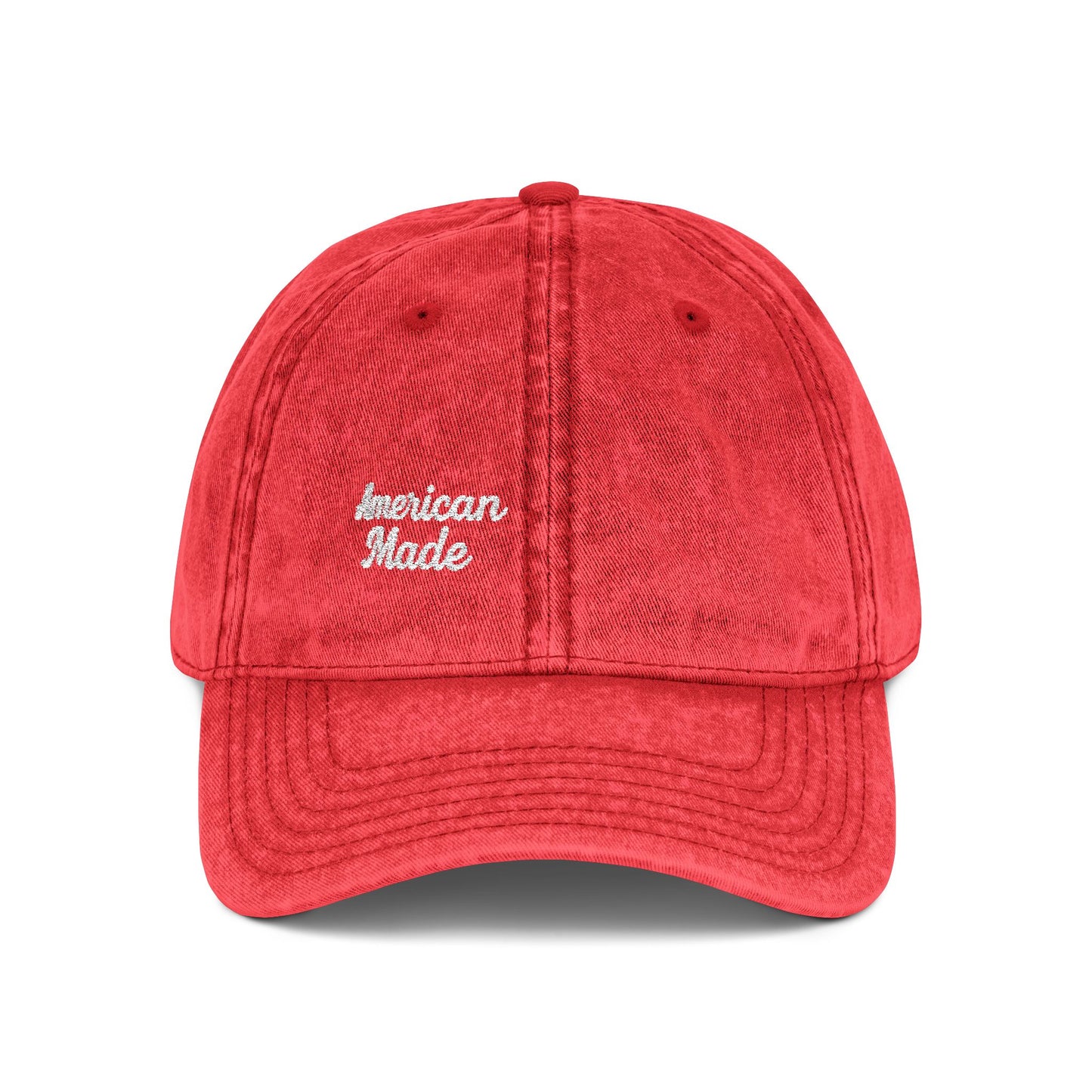 American Made Vintage Hat – Embroidered Patriotic Hat with Retro Script for USA Pride and Everyday Freedom