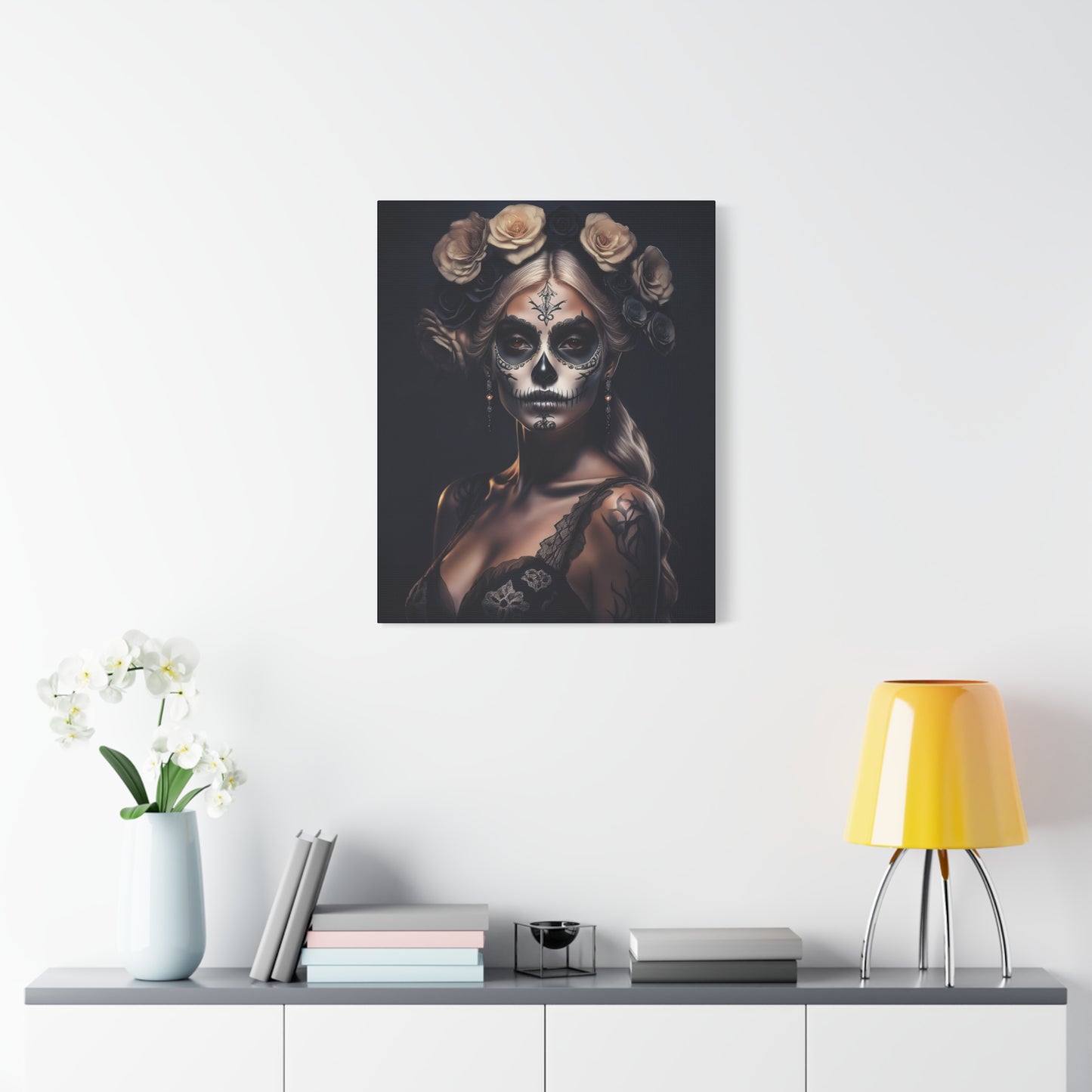 Dia de los Muertos Canvas Art | Day of the Dead - Stretched Matte Wall Decor 007