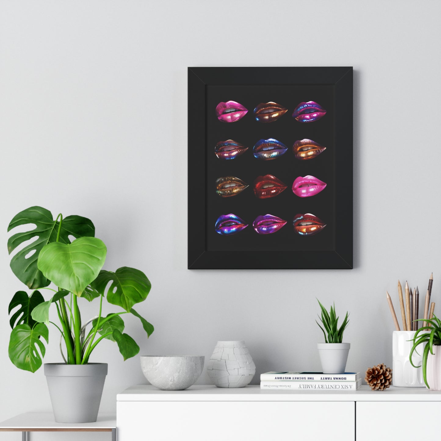 Glamorous Lips Vertical Poster | Stylish Wall Art