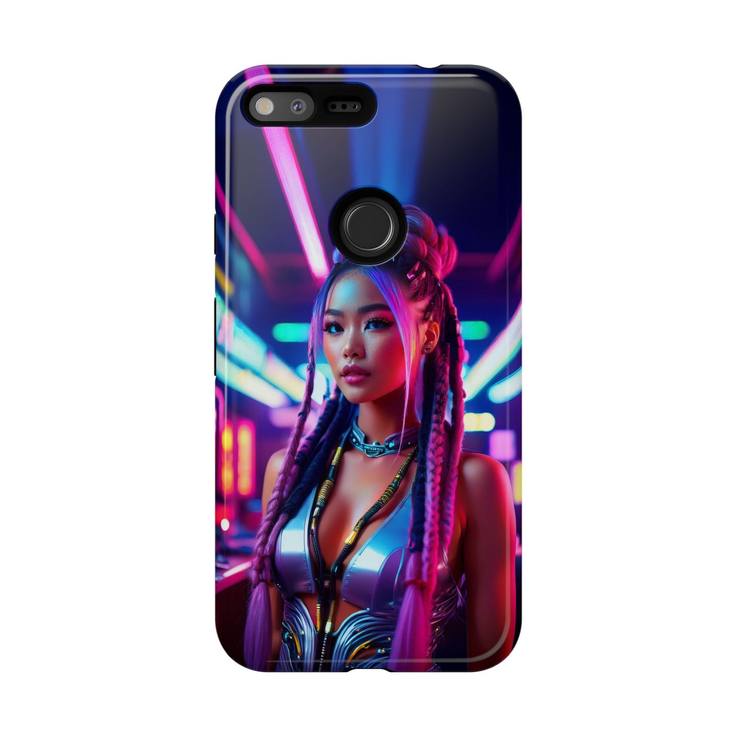 Futuristic Cyberpunk Female Cell Phone Case 008