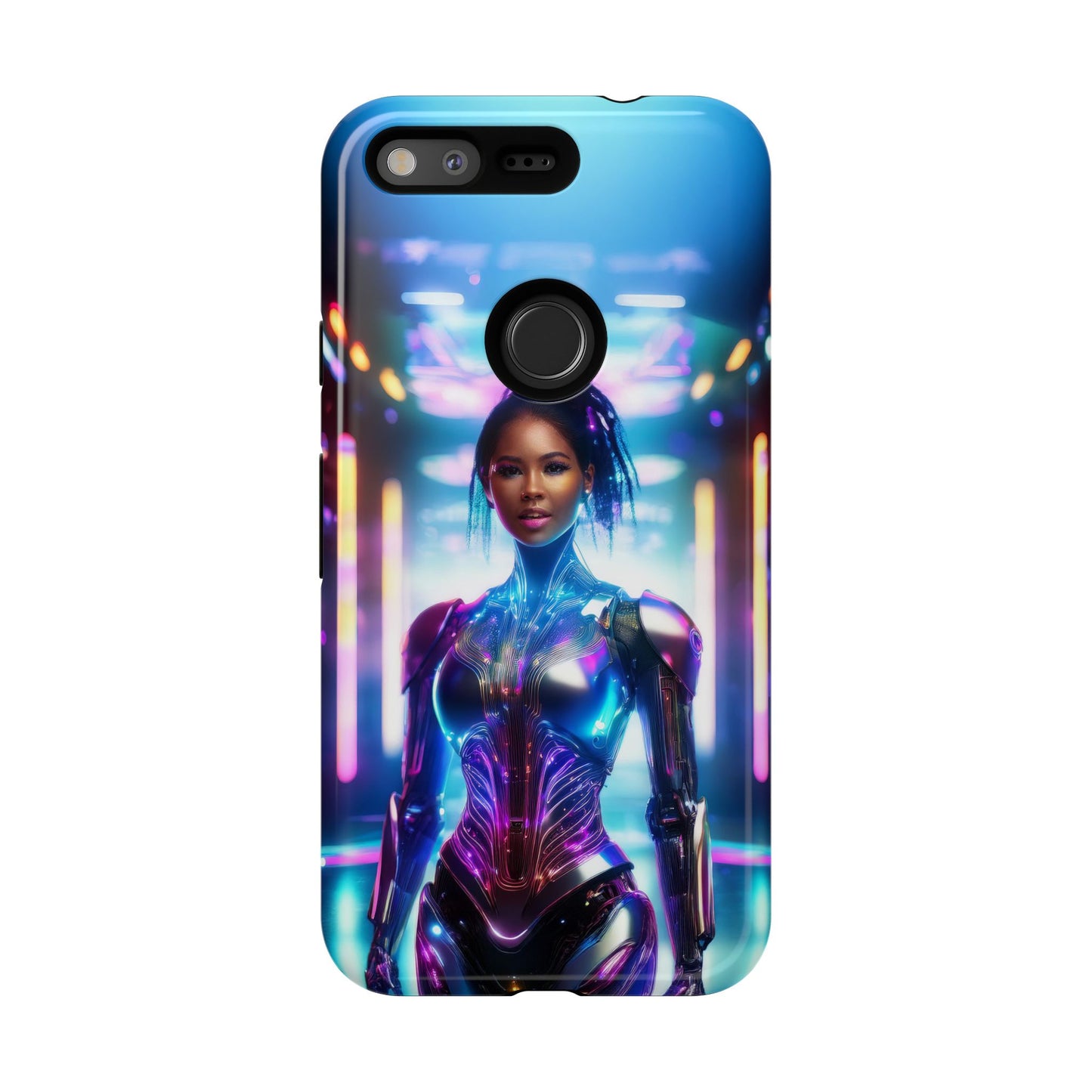 Futuristic Human Android Hybrid Cell Phone Case 009