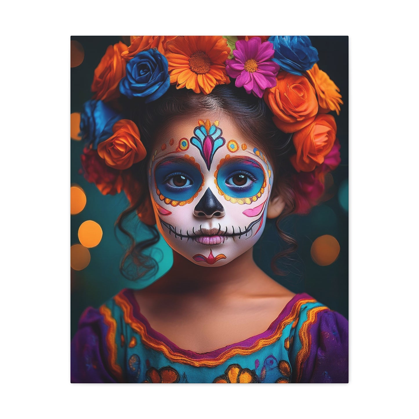 Dia de los Muertos Canvas Art | Day of the Dead - Stretched Matte Wall Decor 016