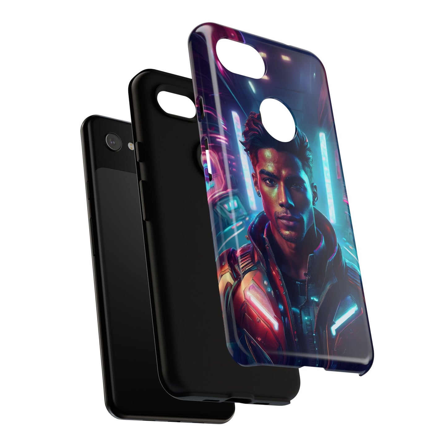 Futuristic Cyberpunk Male Cell Phone Case 007