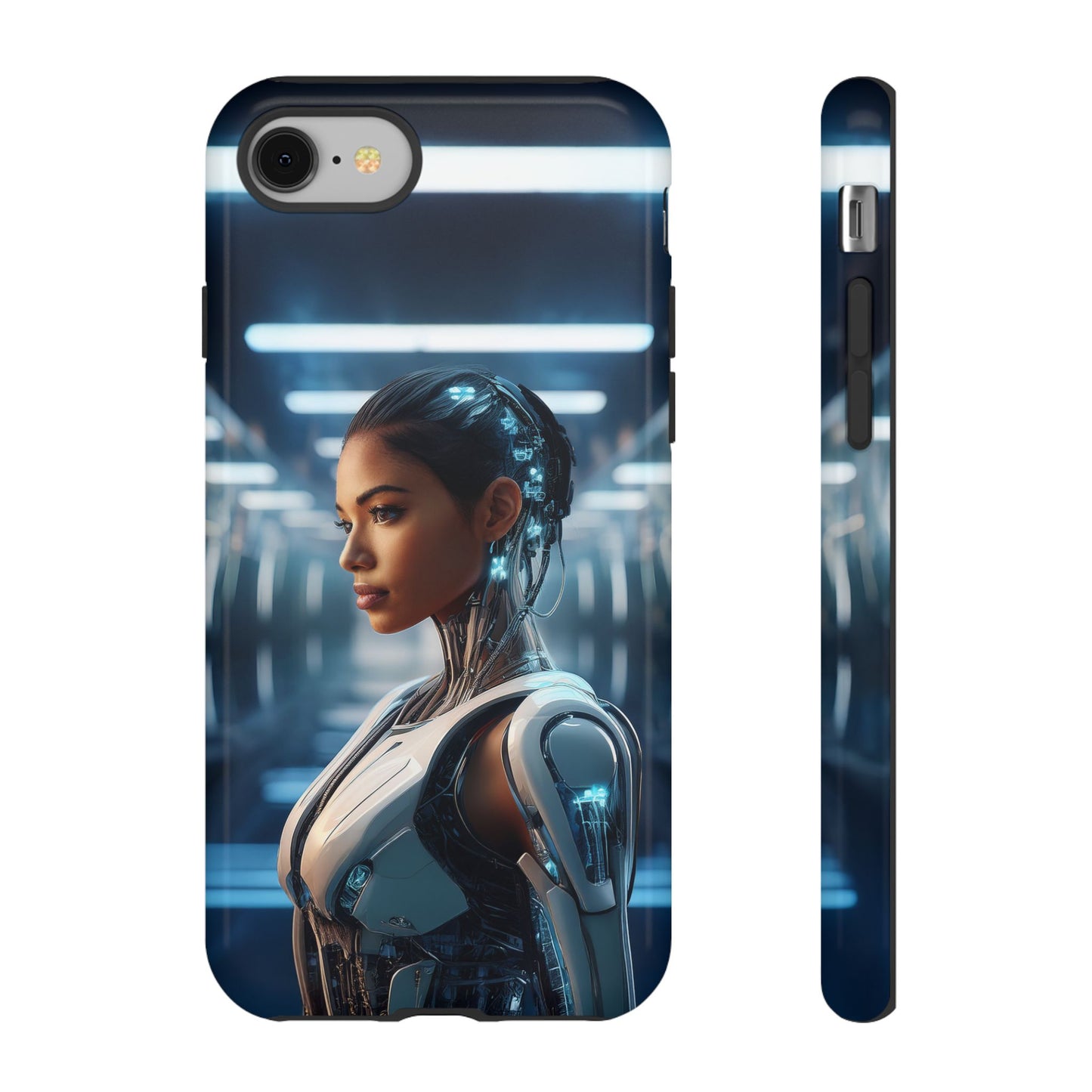 Futuristic Human Android Hybrid Cell Phone Case 002