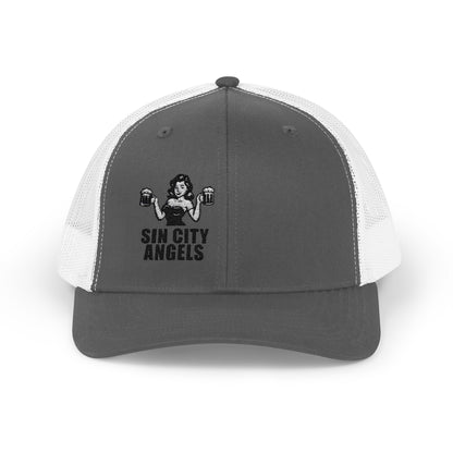 Sin City Angels Trucker Hat – Embroidered Vegas Girl Hat for Party Vibes