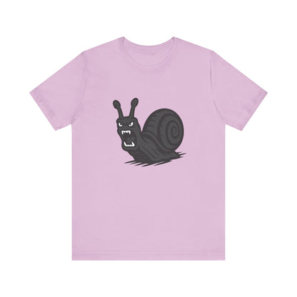 Angry Snail Graphic T-Shirt – Savage Screaming Snail Dark Theme Design on Black Tee for Bold Humor, Streetwear, and Weird Animal Vibes. Unisex Jersey Short Sleeve Tee