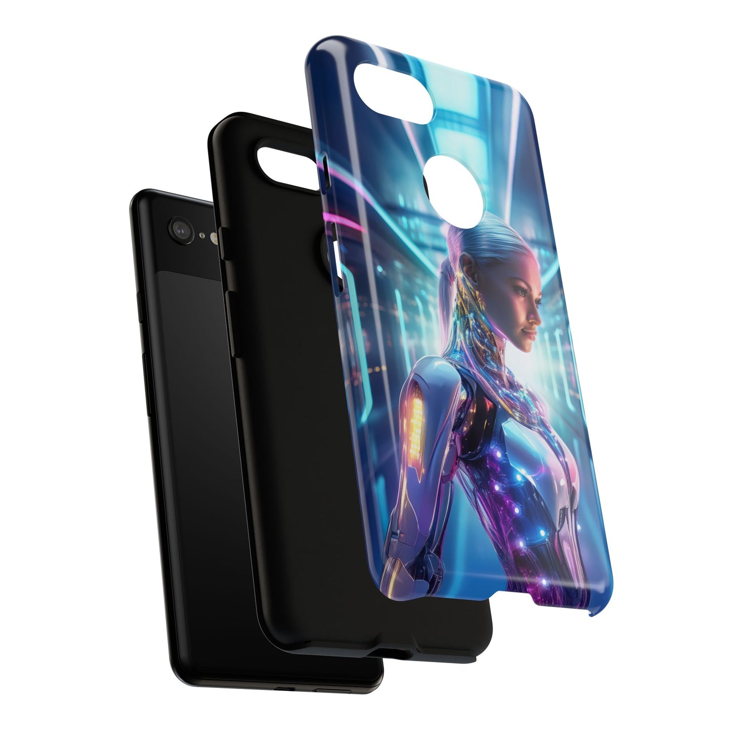 Futuristic Human Android Hybrid Cell Phone Case 015