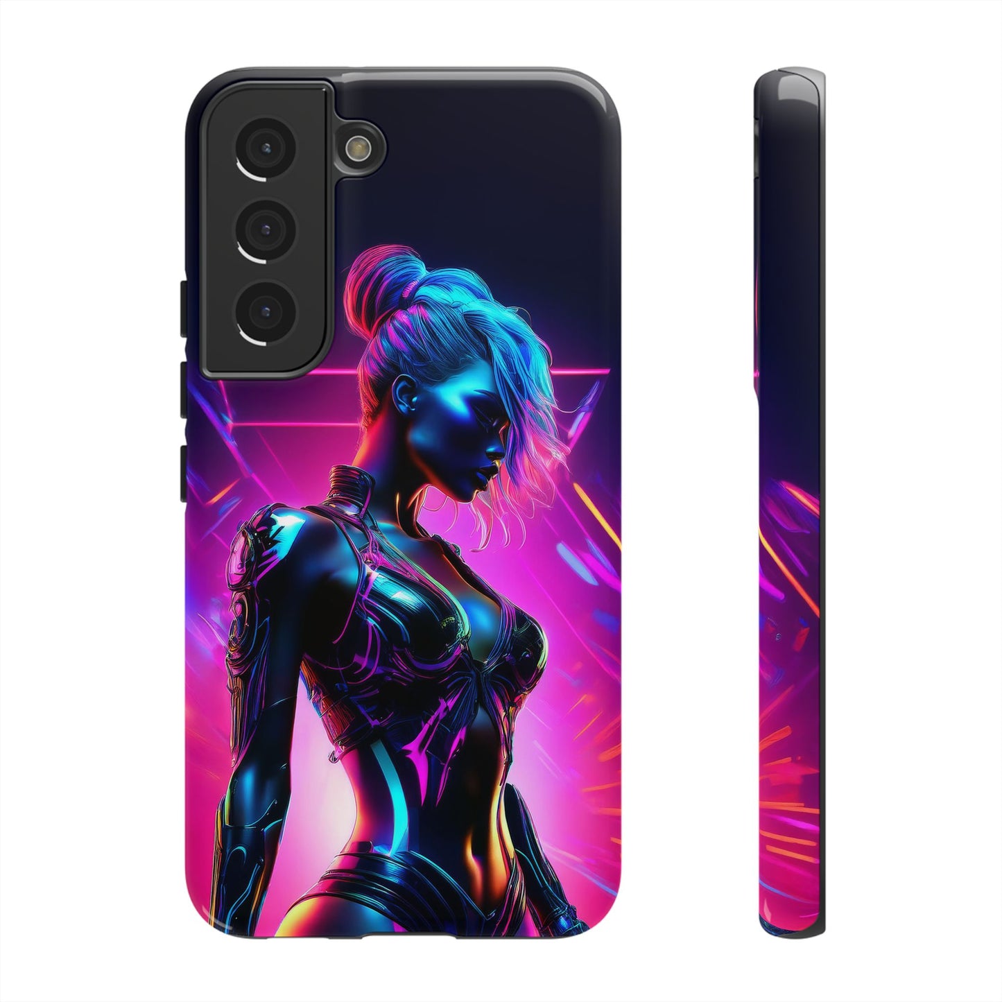 Futuristic Cyberpunk Female Cell Phone Case 017