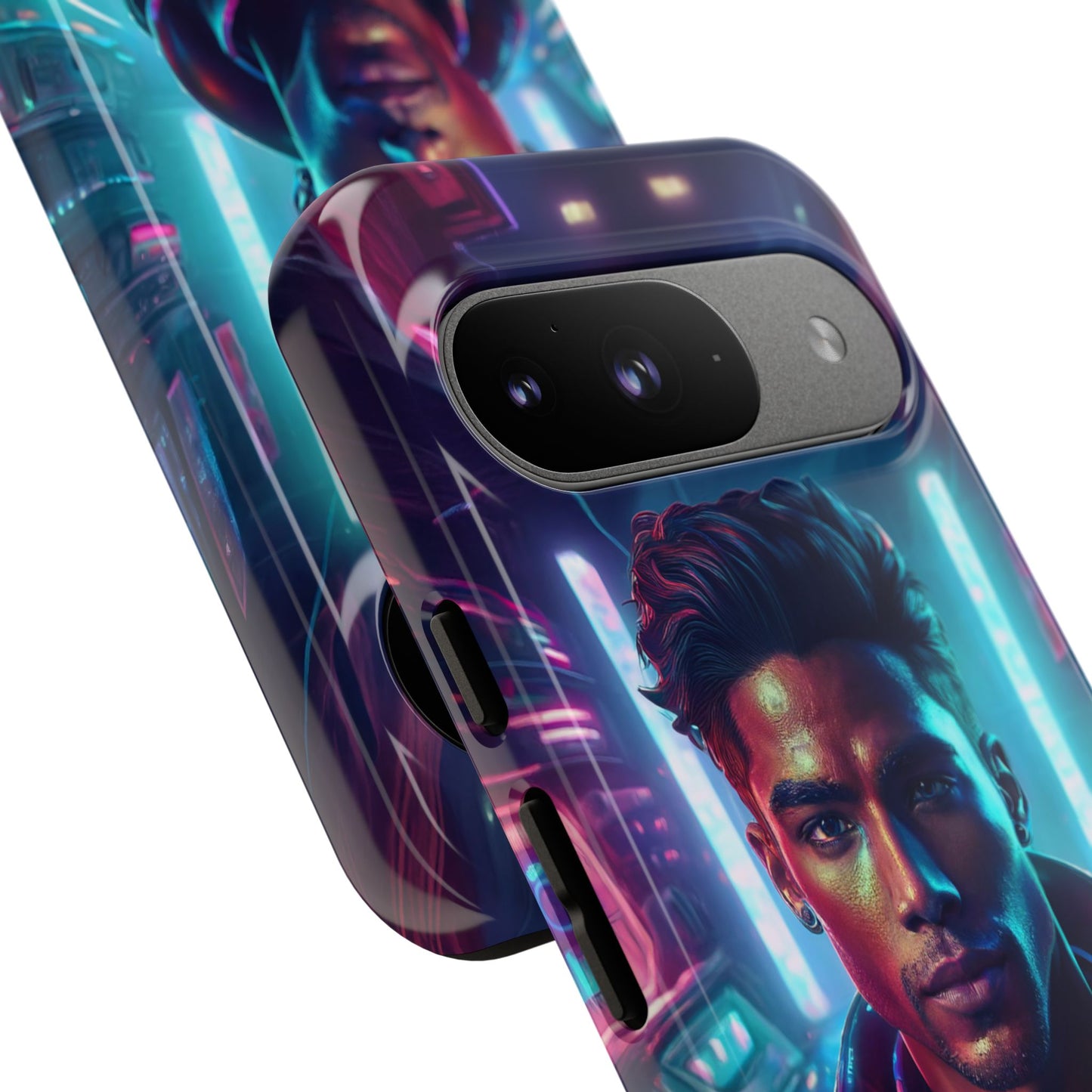 Futuristic Cyberpunk Male Cell Phone Case 007