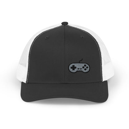 Retro Game Controller Trucker Hat – Embroidered Gamer Hat for Vintage Video Game Lovers and 90s Nostalgia