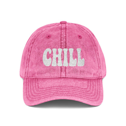 Chill Vintage Hat – Embroidered Relaxed Script Hat for Easygoing Vibes and Everyday Cool
