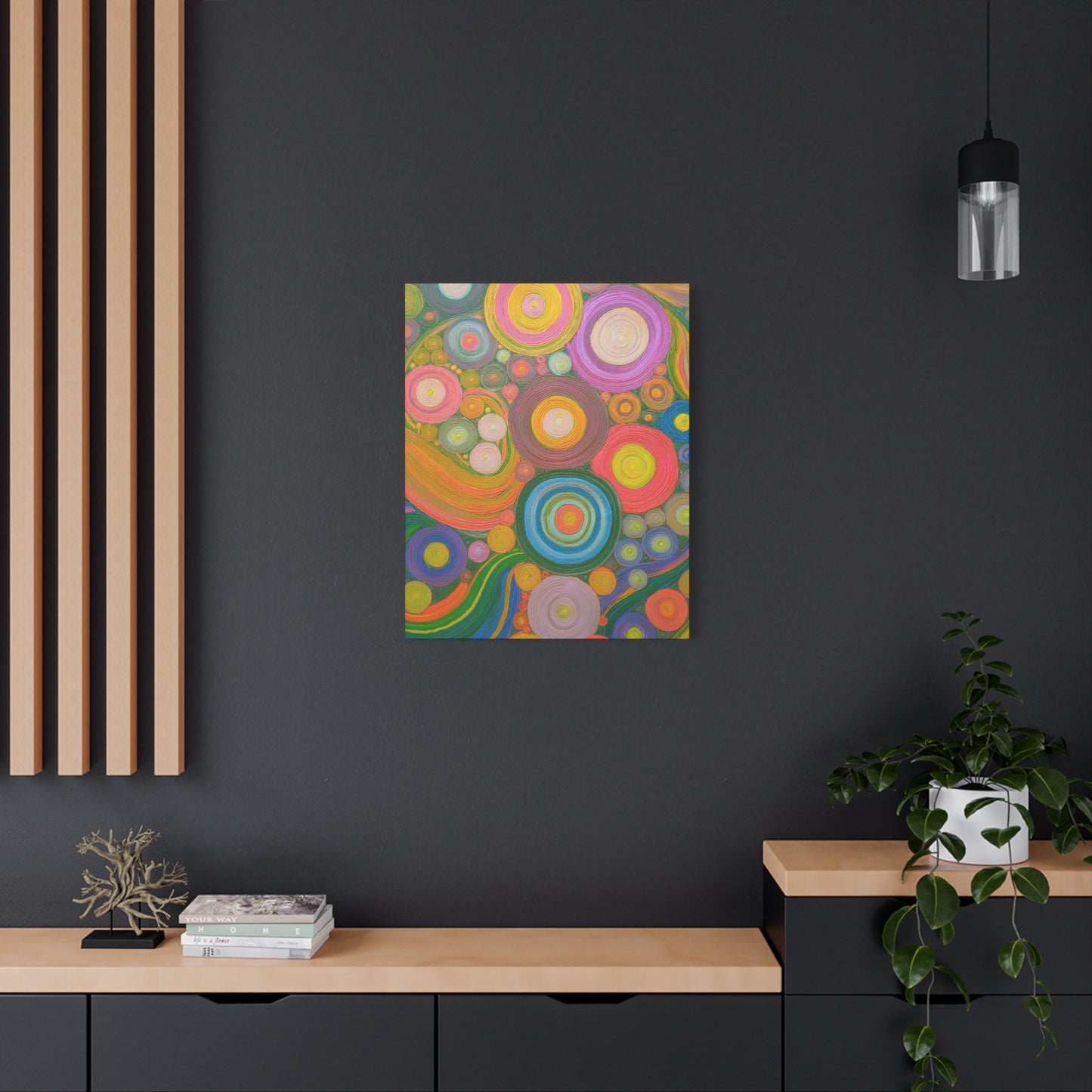 Seeing Circles Canvas Art - Vibrant Wall Decor for Home and Office