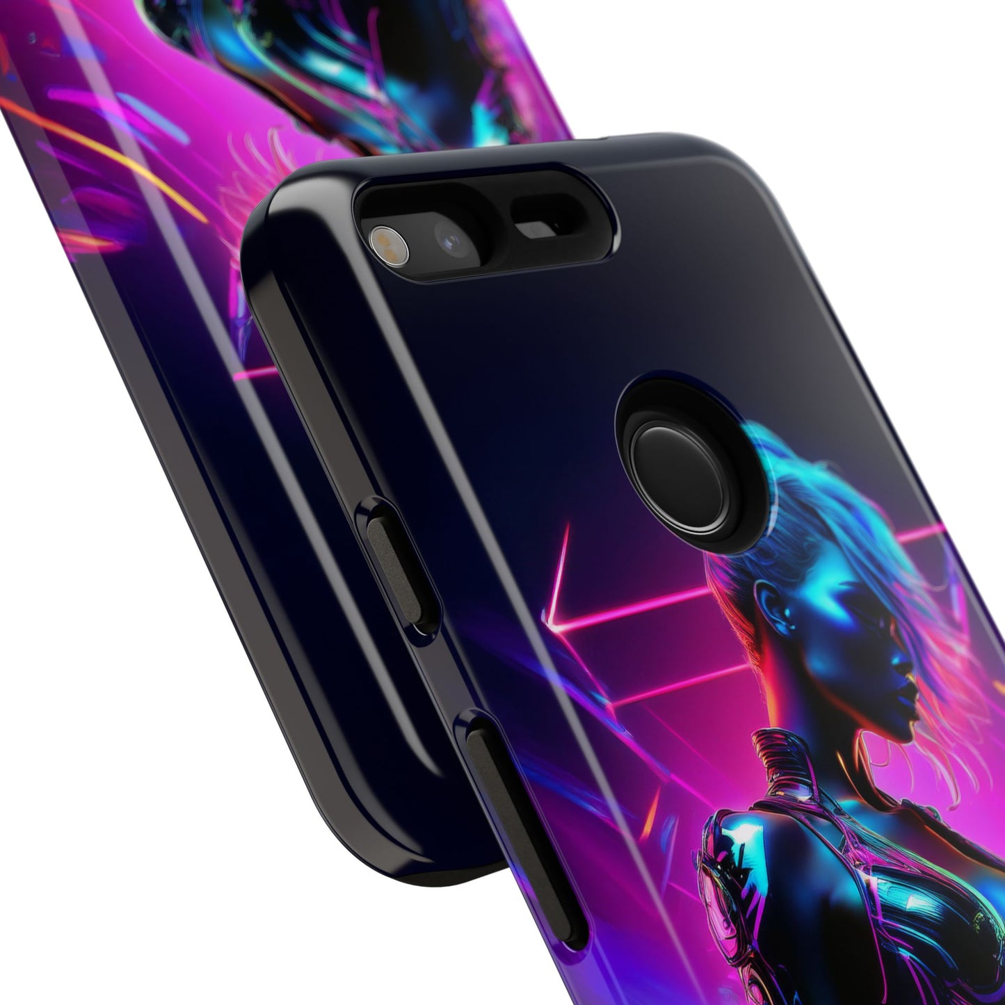 Futuristic Cyberpunk Female Cell Phone Case 017