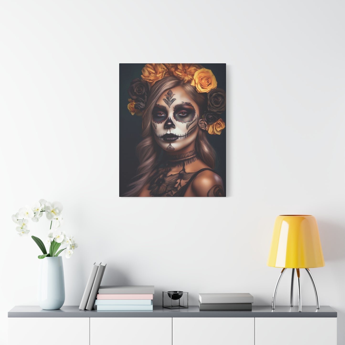 Dia de los Muertos Canvas Art | Day of the Dead - Stretched Matte Wall Decor 004