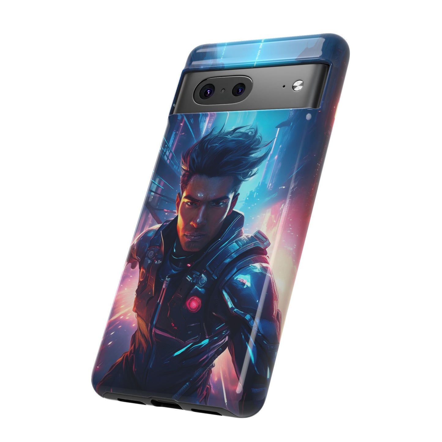 Futuristic Cyberpunk Male Cell Phone Case 017