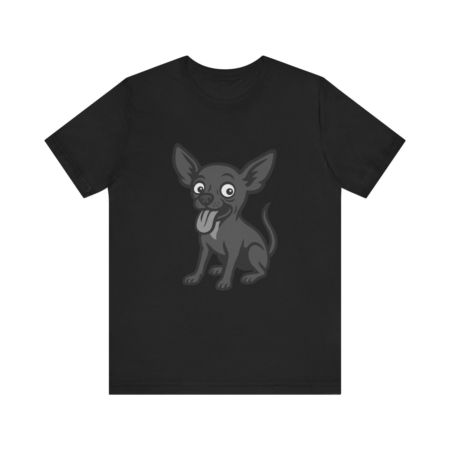 Crazy Chihuahua Graphic Tee Dark Theme – Funny Hyper Dog Vector Design for Bold Personalities