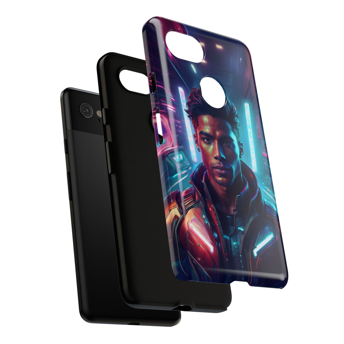 Futuristic Cyberpunk Male Cell Phone Case 007