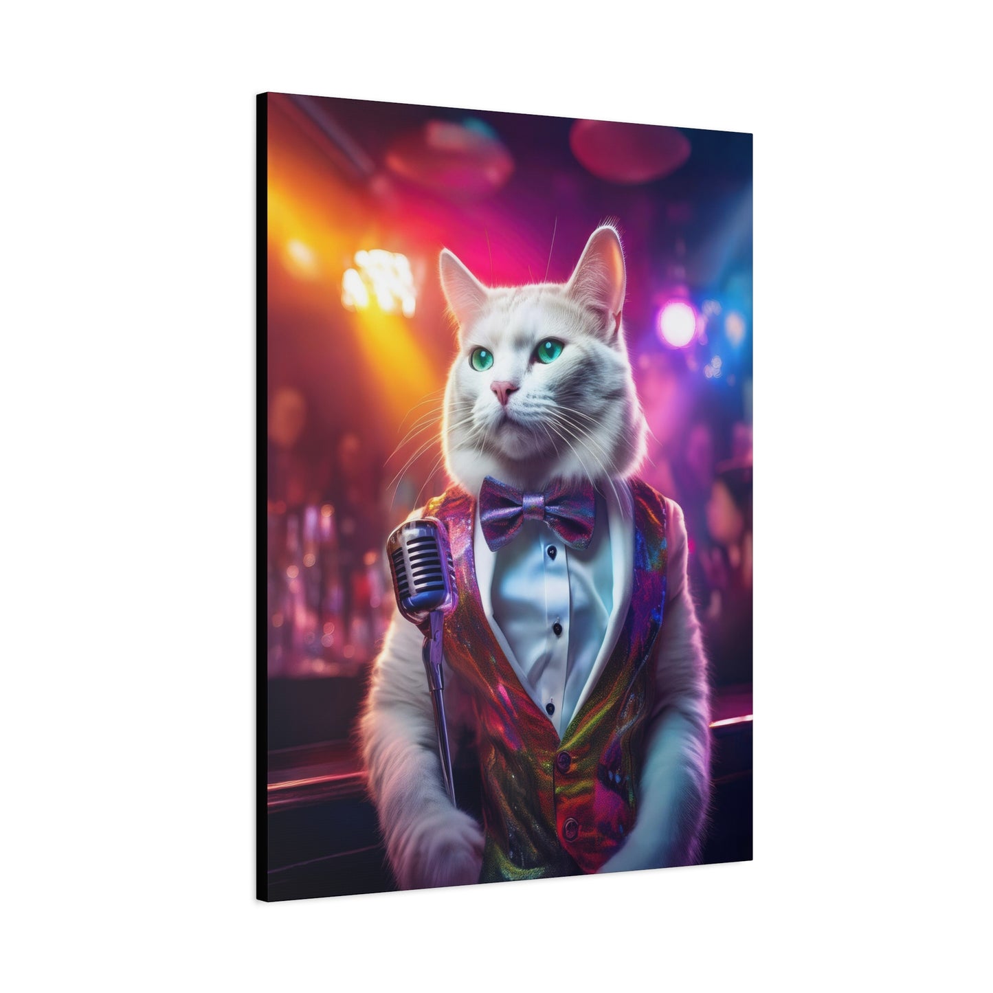 Purr-fectly Cool Lounge Cat Canvas Art | Stretched Matte Wall Decor 006