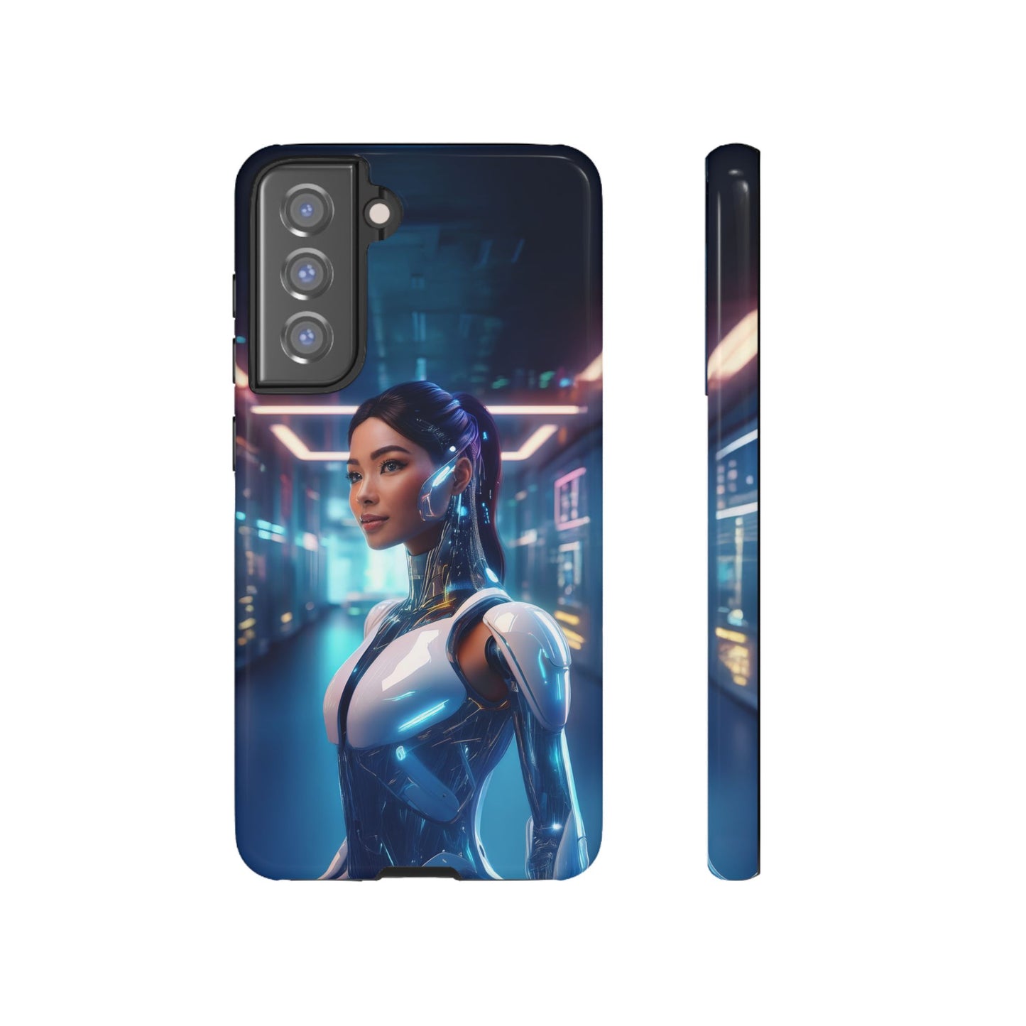 Futuristic Human Android Hybrid Cell Phone Case 005