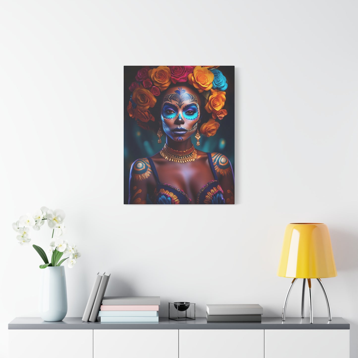 Dia de los Muertos Canvas Art | Day of the Dead - Stretched Matte Wall Decor 002