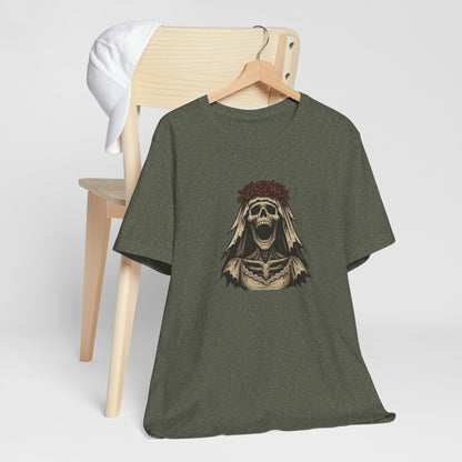 Screaming Skeleton Bride Halloween Shirt – Gothic Undead Bride Graphic Tee for Spooky Season Horror Fans