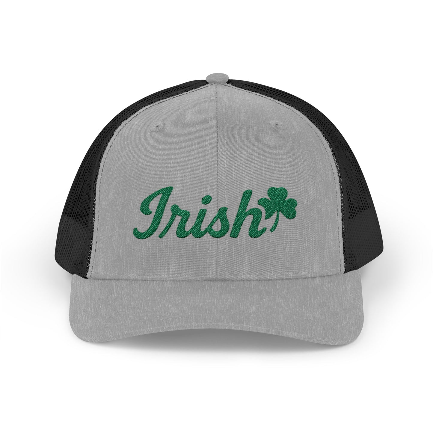 Irish Trucker Hat – Green Shamrock Hat with Script Embroidery for St. Patrick’s Day and Irish Pride