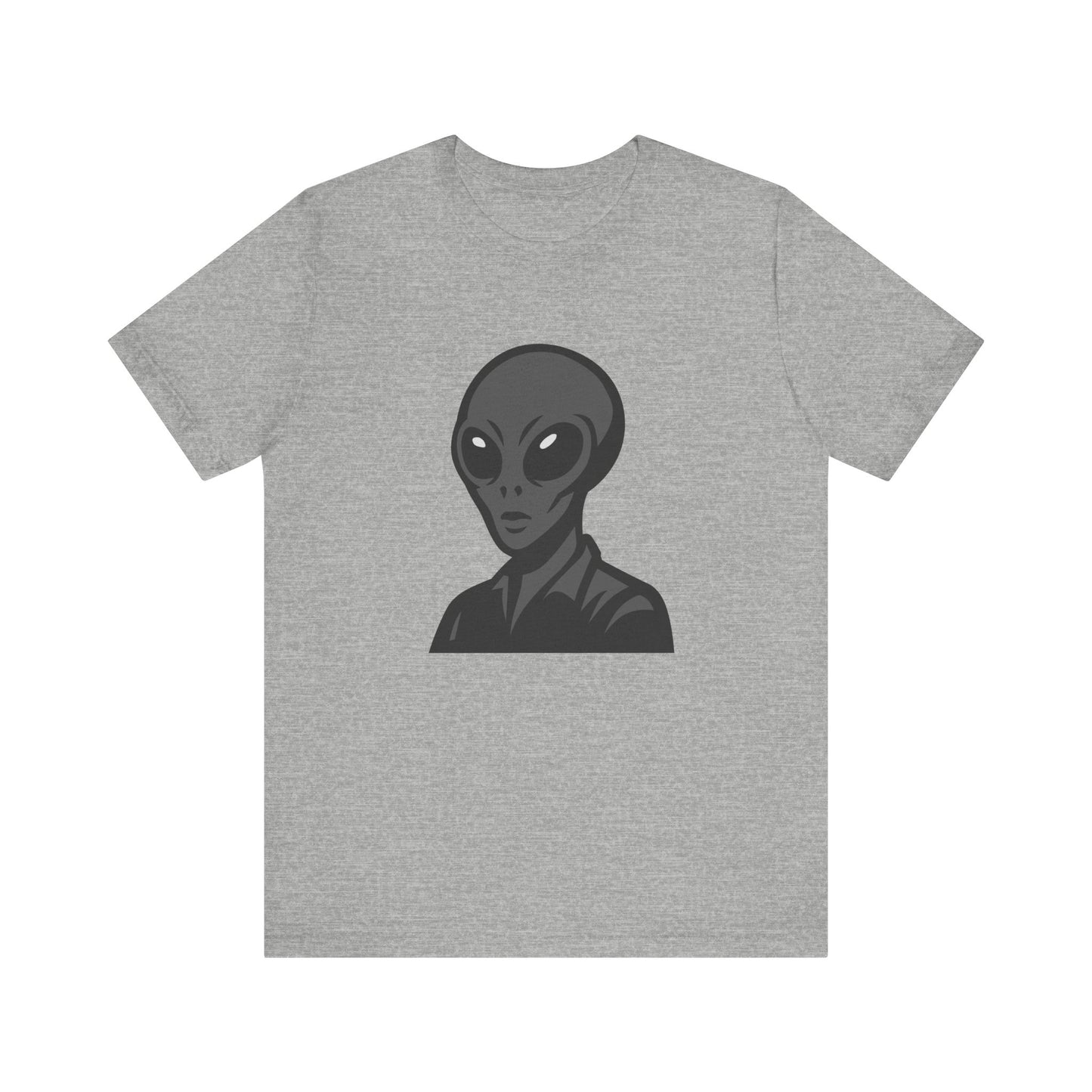 Alien Head Graphic Tee Dark Theme – Extraterrestrial Vector Design for Sci-Fi Fans