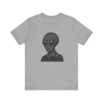 Alien Head Graphic Tee Dark Theme – Extraterrestrial Vector Design for Sci-Fi Fans