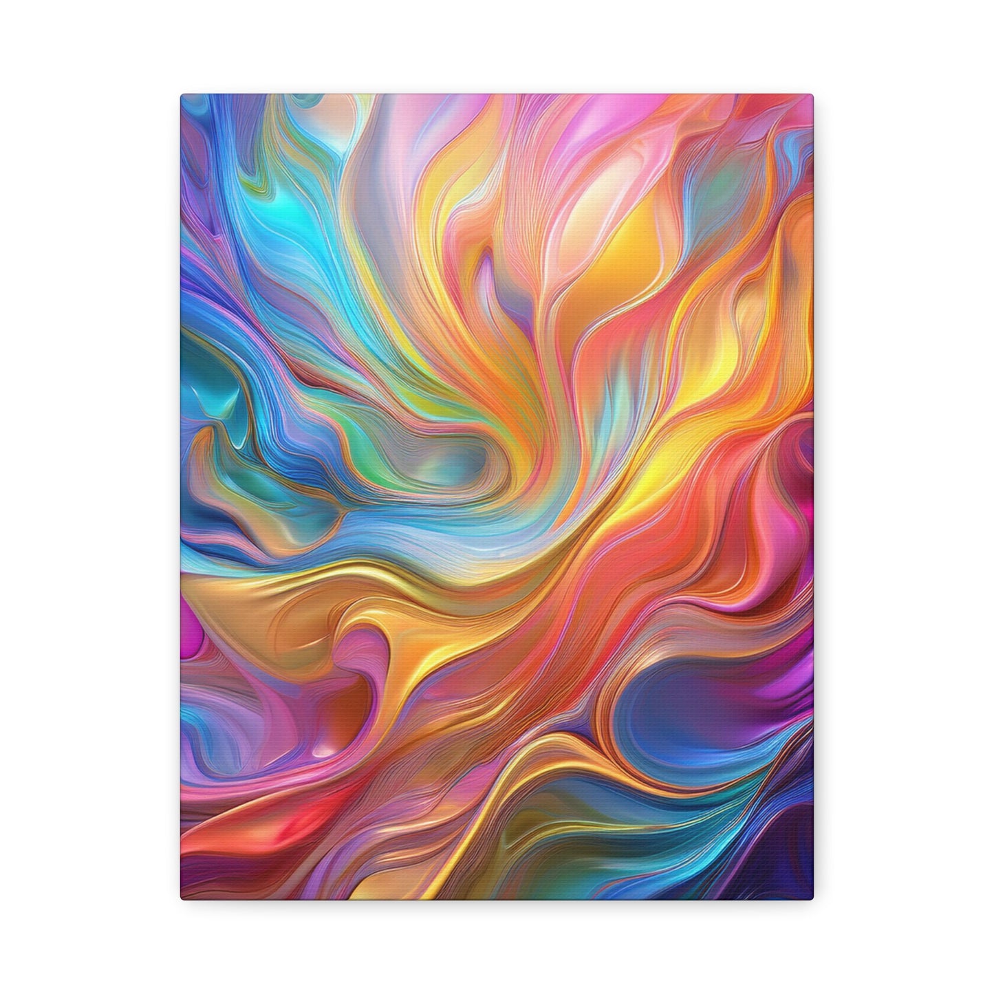 Waves of Radiance Vibrant Abstract Canvas Wall Art