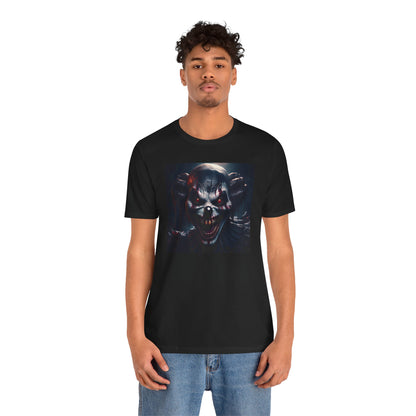 Terrifying Clown Face Halloween Shirt – Haunted Circus Horror Graphic Tee for Halloween Fright Fans