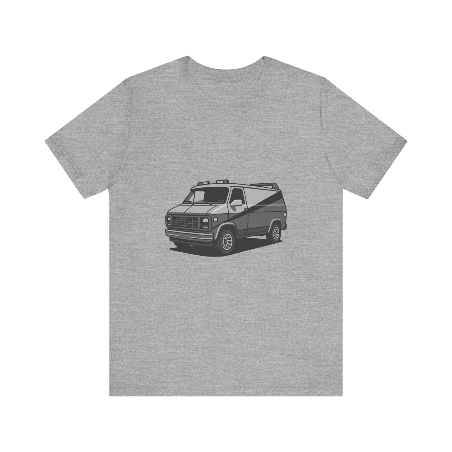 Retro Van Graphic Tee Dark Theme – 80s Vector Design with Classic Adventure Vibes