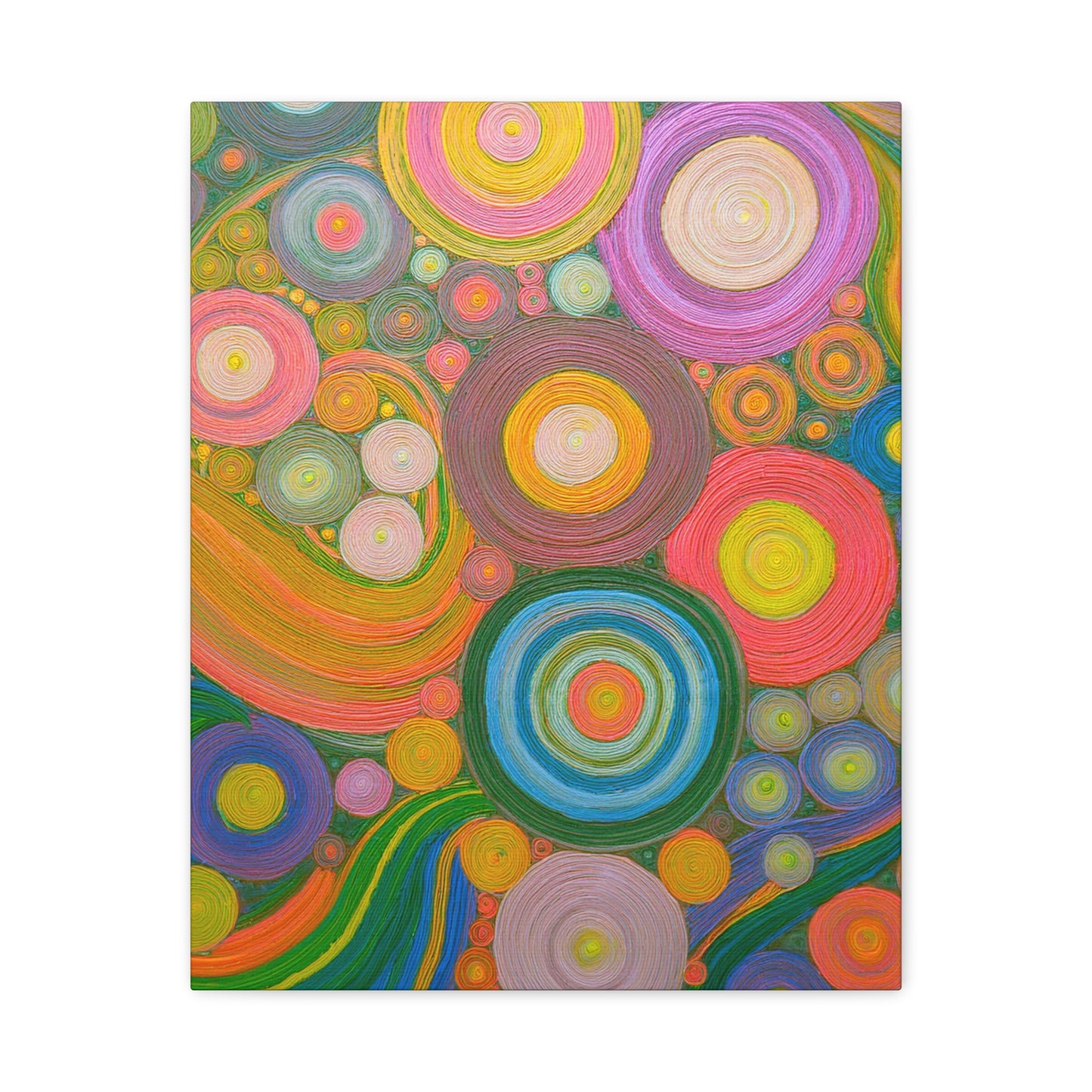 Seeing Circles Canvas Art - Vibrant Wall Decor for Home and Office