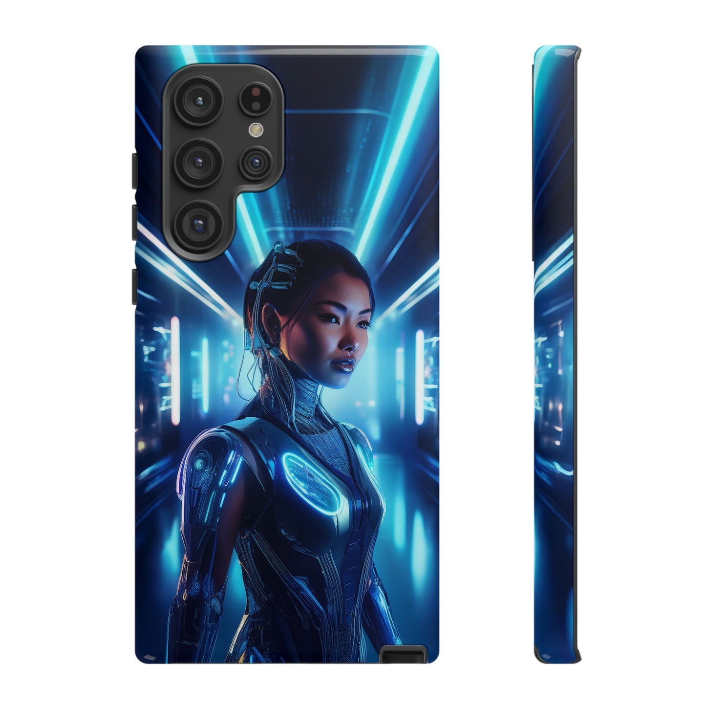 Futuristic Human Android Hybrid Cell Phone Case 004