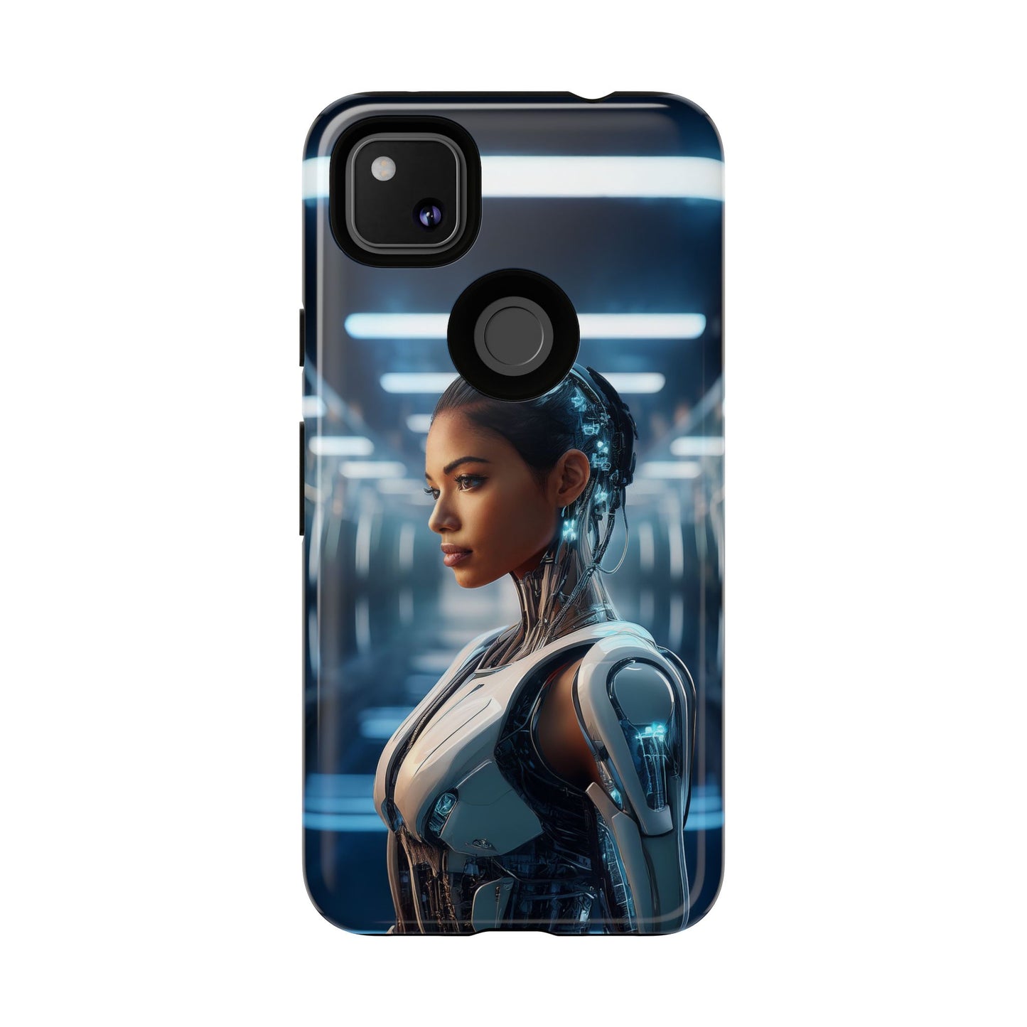 Futuristic Human Android Hybrid Cell Phone Case 002