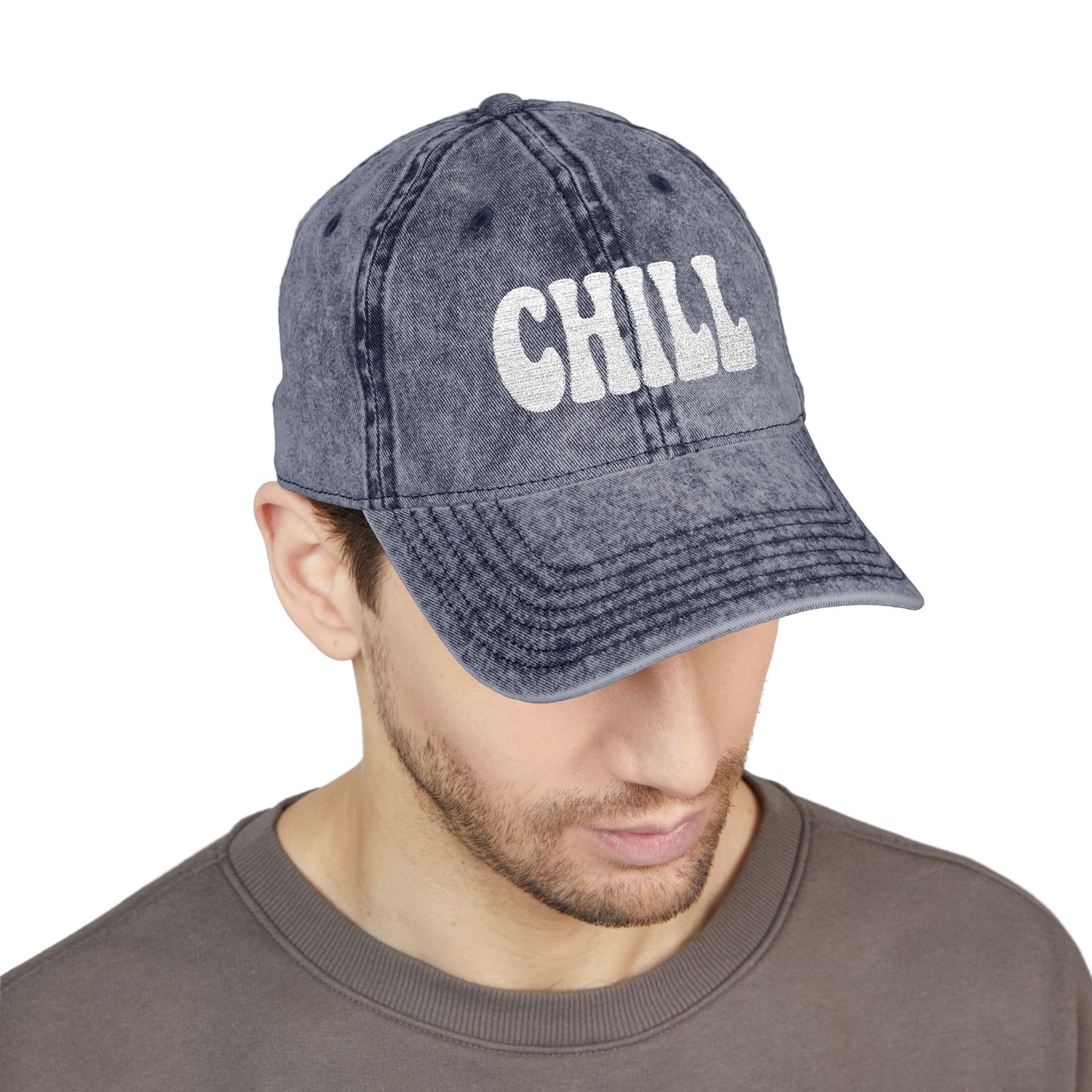 Chill Vintage Hat – Embroidered Relaxed Script Hat for Easygoing Vibes and Everyday Cool