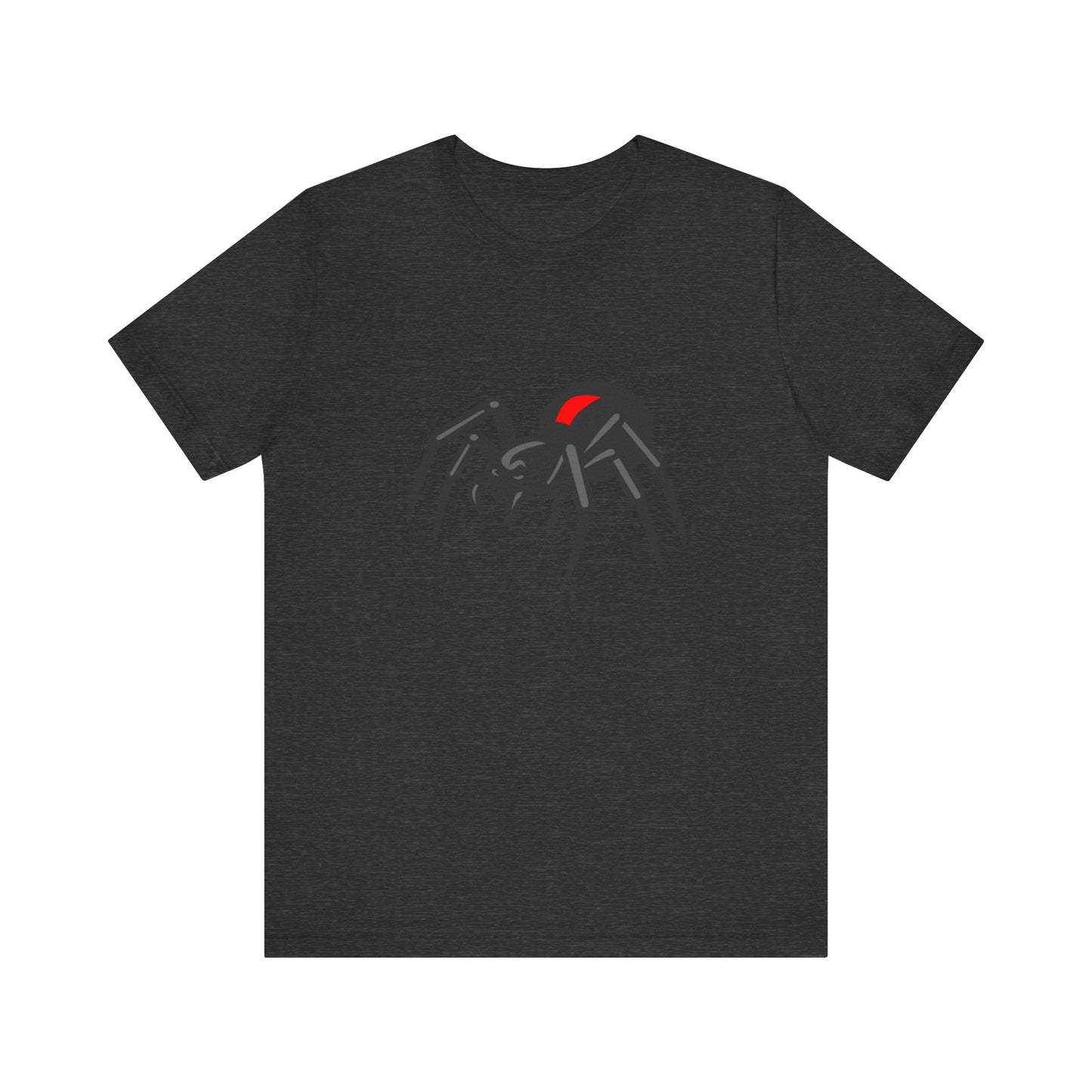 Black Widow Spider Graphic Tee Dark Theme – Deadly Cool Vector Design with Red Mark Accent