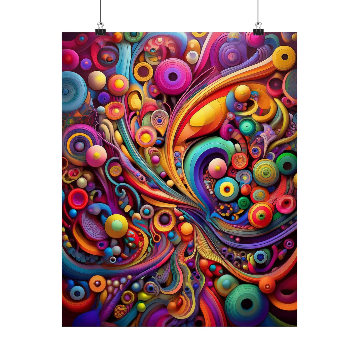 Psychedelic Dream Matte Vertical Posters - Colorful Abstract Wall Art Decoration