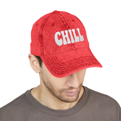 Chill Vintage Hat – Embroidered Relaxed Script Hat for Easygoing Vibes and Everyday Cool
