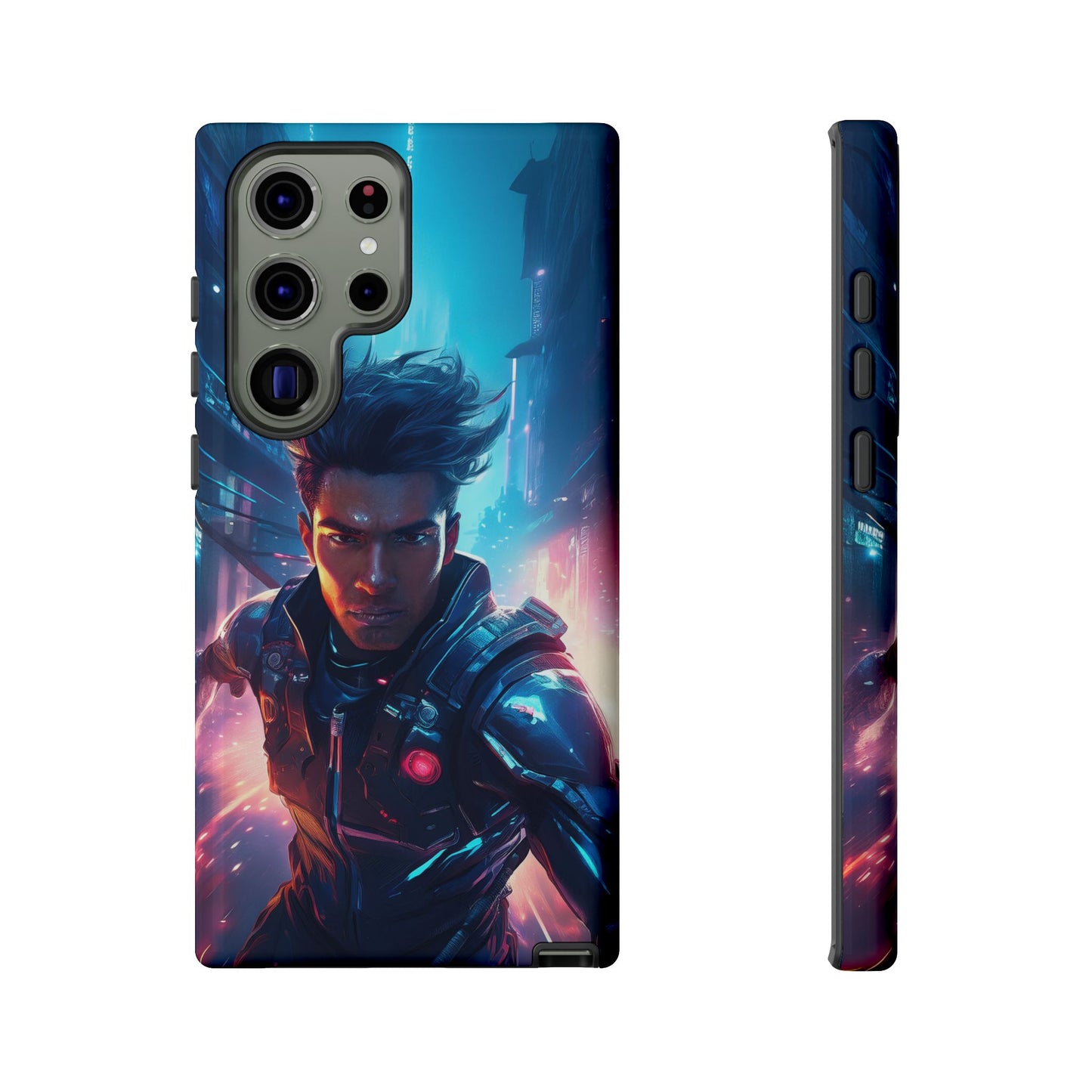 Futuristic Cyberpunk Male Cell Phone Case 017