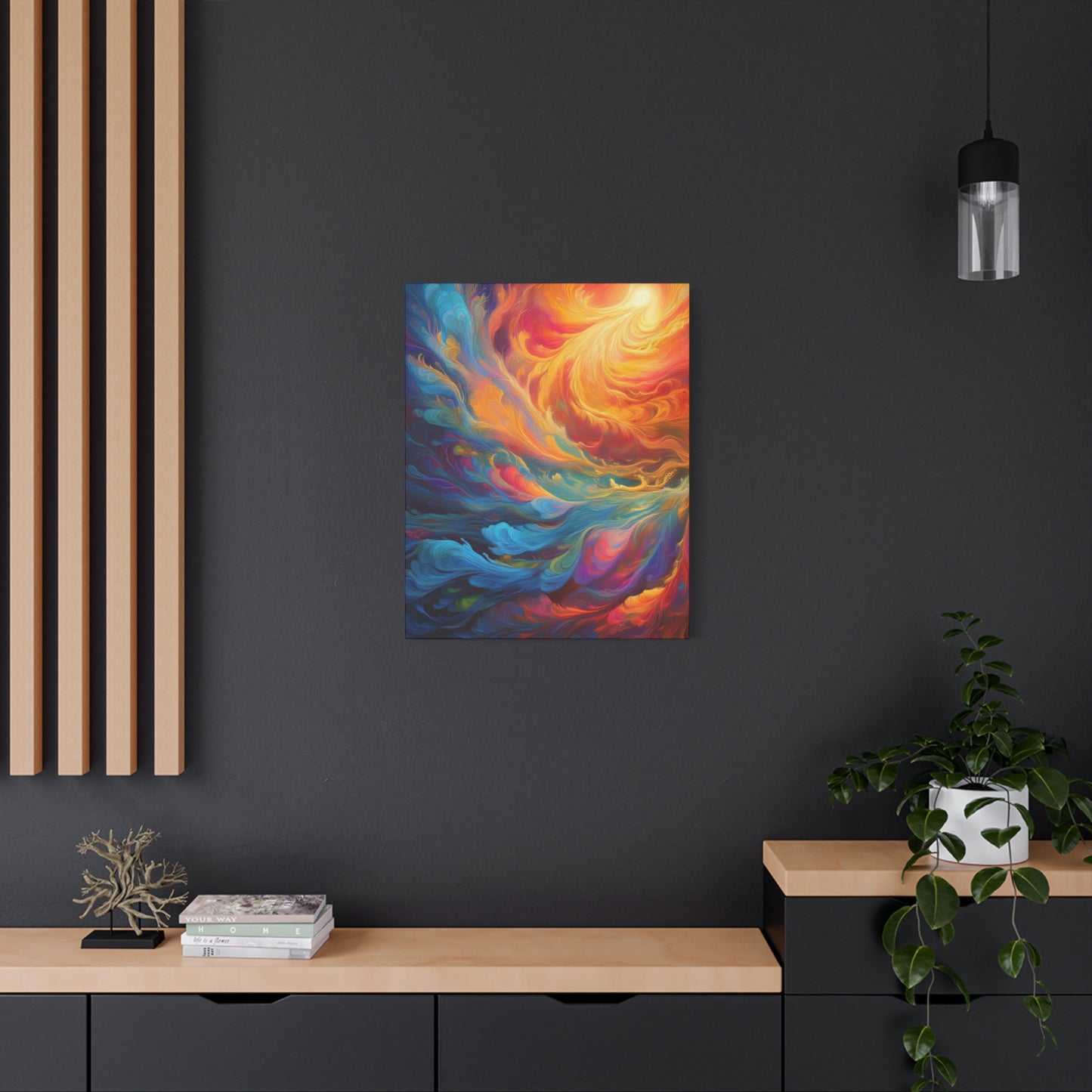 Fury of the Gods - Natures Wrath Abstract Canvas Art - 1.25" Stretched Wall Decor