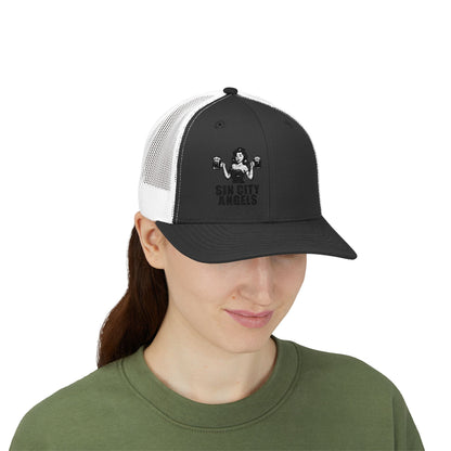 Sin City Angels Trucker Hat – Embroidered Vegas Girl Hat for Party Vibes