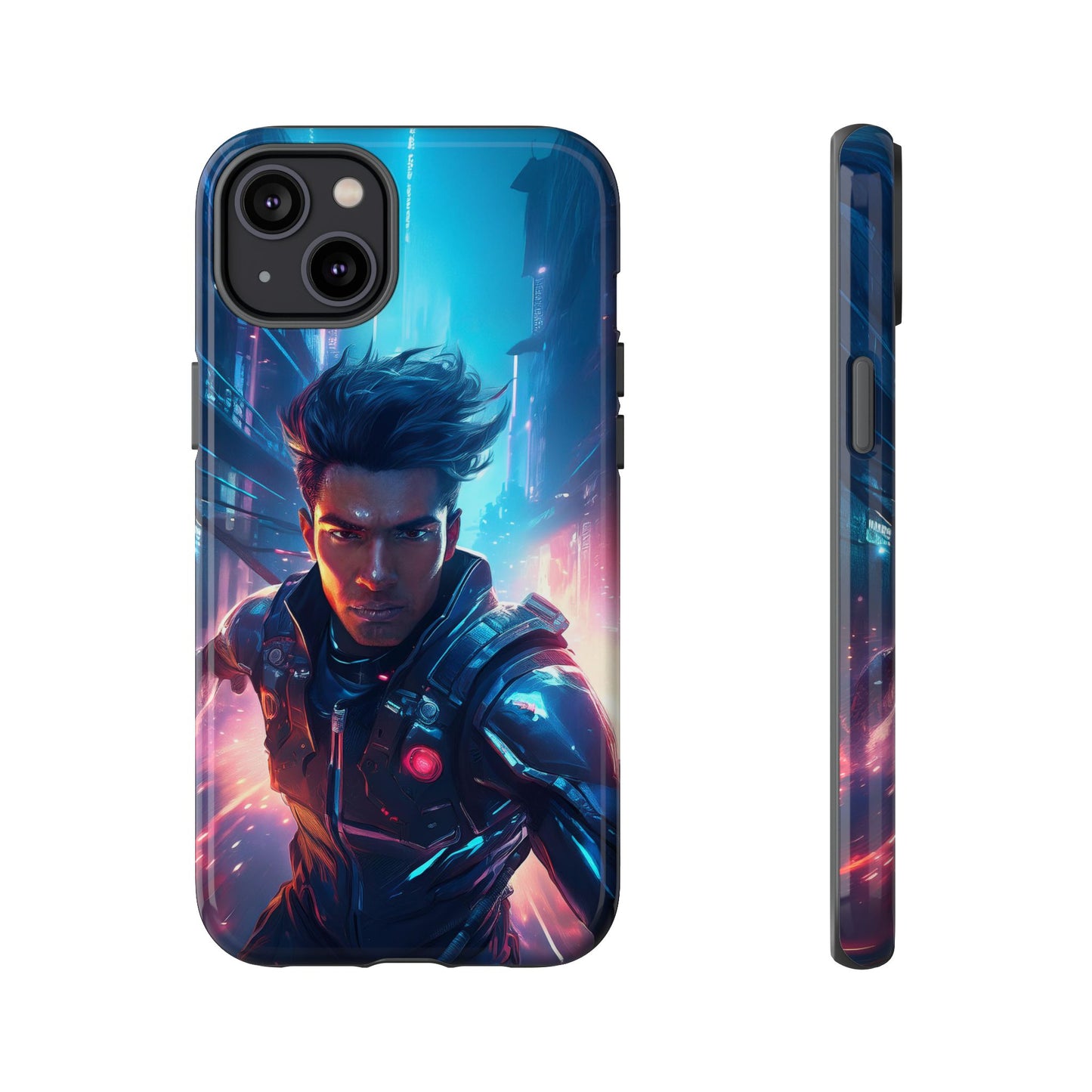 Futuristic Cyberpunk Male Cell Phone Case 017