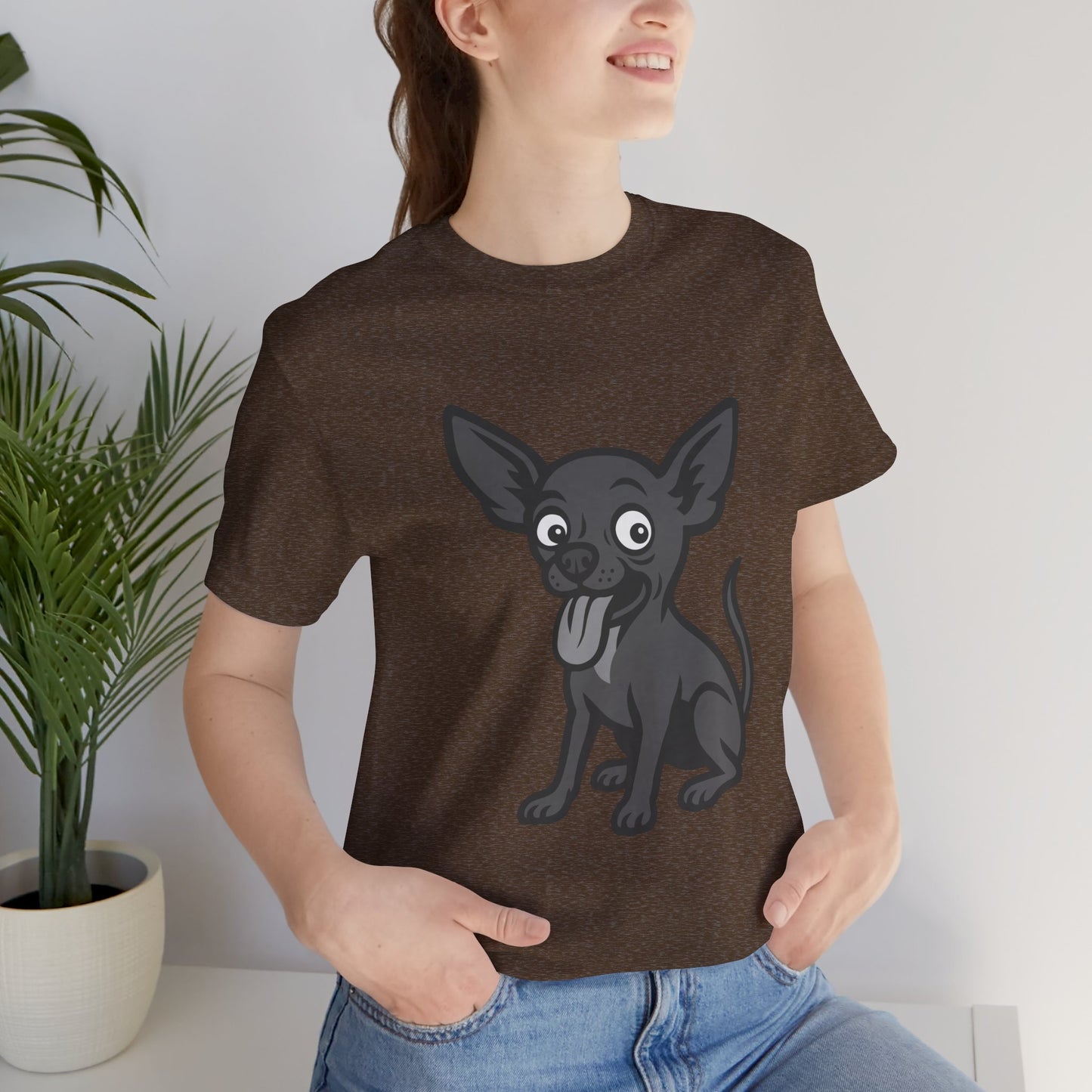 Crazy Chihuahua Graphic Tee Dark Theme – Funny Hyper Dog Vector Design for Bold Personalities