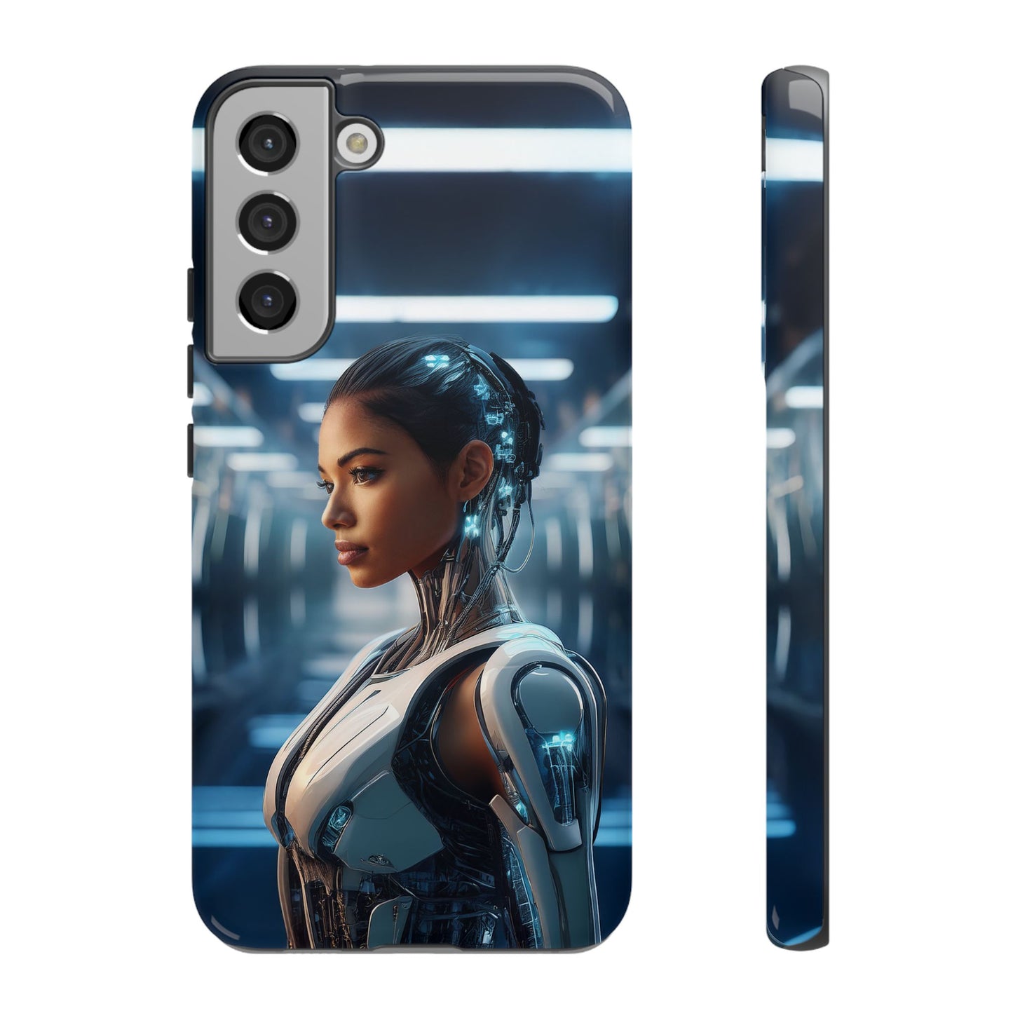 Futuristic Human Android Hybrid Cell Phone Case 002